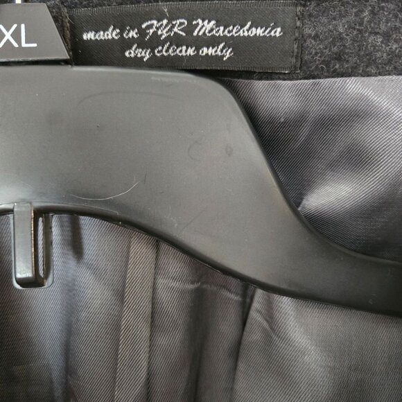 Mens XL Gray Black Lined Satin Officewear Business Workwear Formal Classy Blazer - Picture 5 of 12